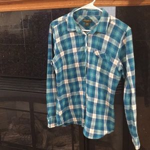Eddie Bauer blue flannel shirt